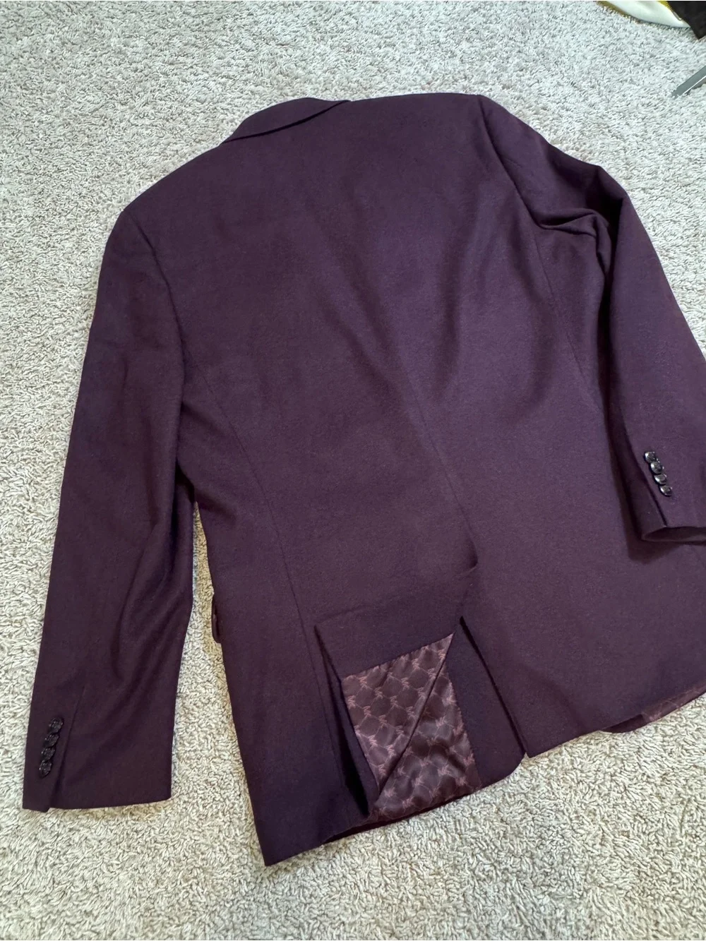 Michael Kors Men's Plum Wool Silk Cashmere Blazer /Sport Coats Size 42L